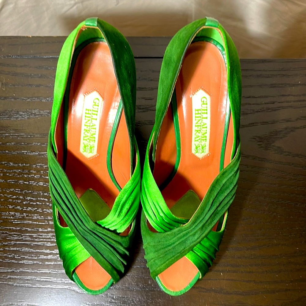 Emerald green Guillaume Hinfray heels size 39